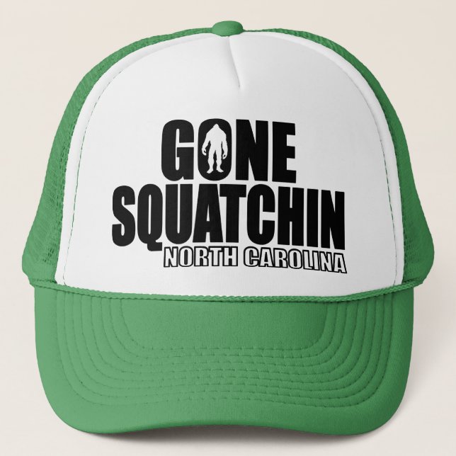 NORTH CAROLINA Gone Squatchin - Original Bobo Trucker Hat (Front)