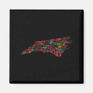 North Carolina Happy Holidays Magnet