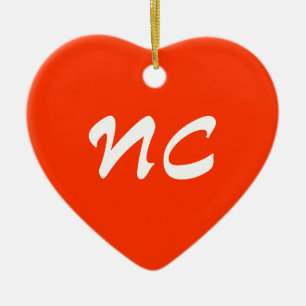 North Carolina Heart Ornament