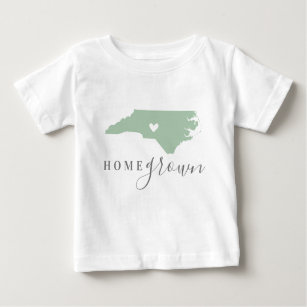 North Carolina Home Grown   Editable Colours State Baby T-Shirt