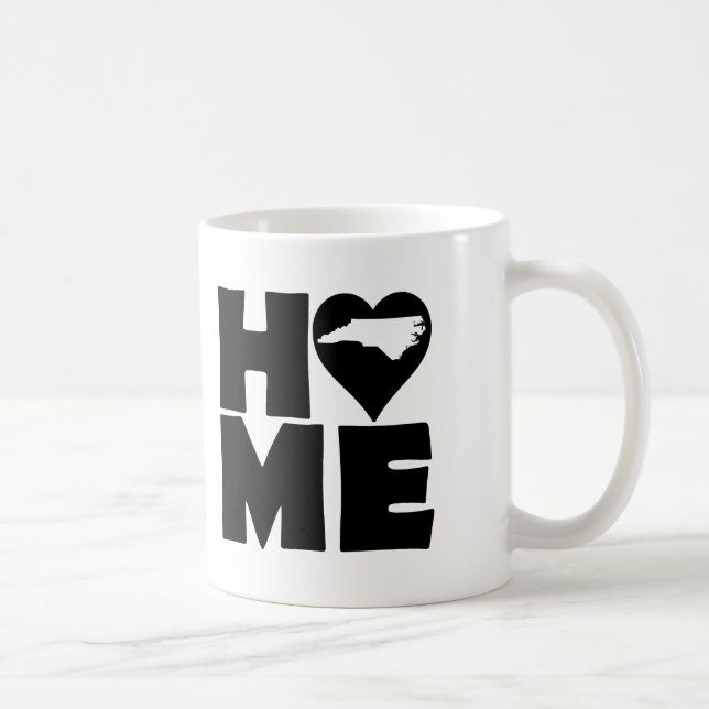North Carolina Home Heart State Mug or Travel Mug (Right)