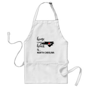 North Carolina Home is where the heart is Standard Apron