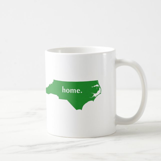 North Carolina home silhouette state map Coffee Mug (Right)