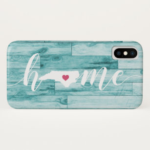 North Carolina Home State Turquoise Wood Look Case-Mate iPhone Case