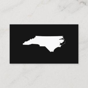 North Carolina in White and Black Business Card