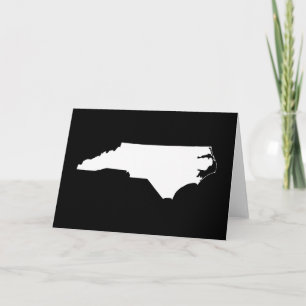 North Carolina in White and Black Card