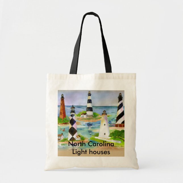 North Carolina Light houses Tote Bag (Front)
