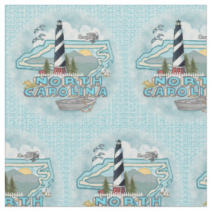 North Carolina Lighthouse Fabric