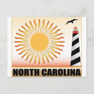 North Carolina Lighthouse Sun Postcard