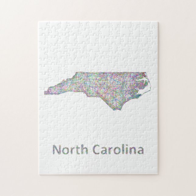 North Carolina map Jigsaw Puzzle (Vertical)