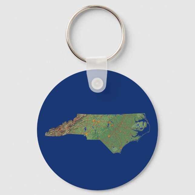 North Carolina Map Keychain (Front)