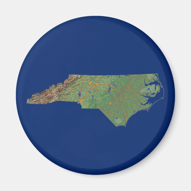 North Carolina Map Magnet (Front)