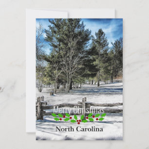 North Carolina, Merry Christmas, Holiday Card