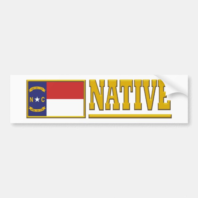 North Carolina Native Bumper Sticker (Front)