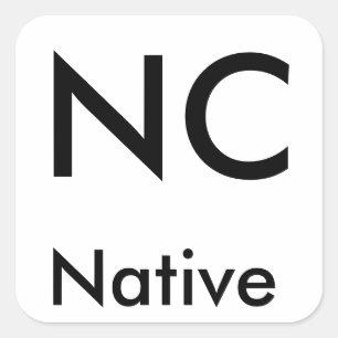 North Carolina Native stickers (Black/Large)