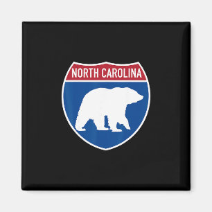 North Carolina Nc Bear Crossing Interstate Highway Magnet