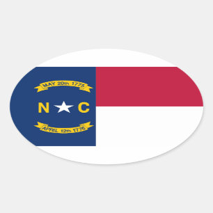 North Carolina Oval Sticker