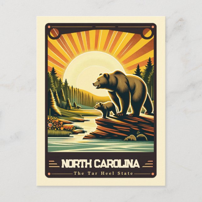 North Carolina | Patriotic Spirit Vintage Postcard (Front)