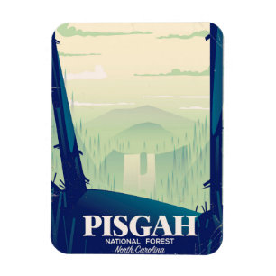 North Carolina Pisgah national park travel poster Magnet