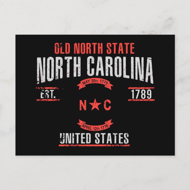 North Carolina Postcard (Front)