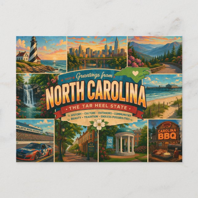 North Carolina Postcard (Front)