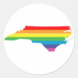 north carolina pride. classic round sticker
