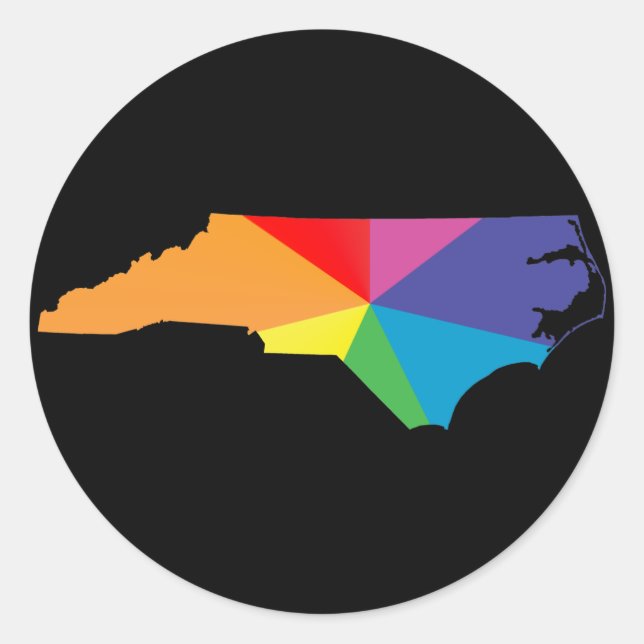 north carolina pride. classic round sticker (Front)