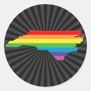 north carolina pride. classic round sticker