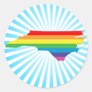 north carolina pride. classic round sticker