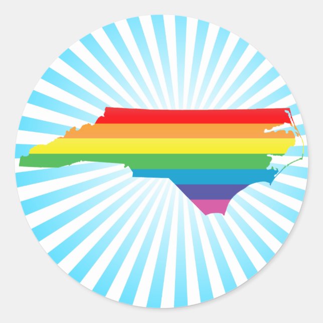 north carolina pride. classic round sticker (Front)