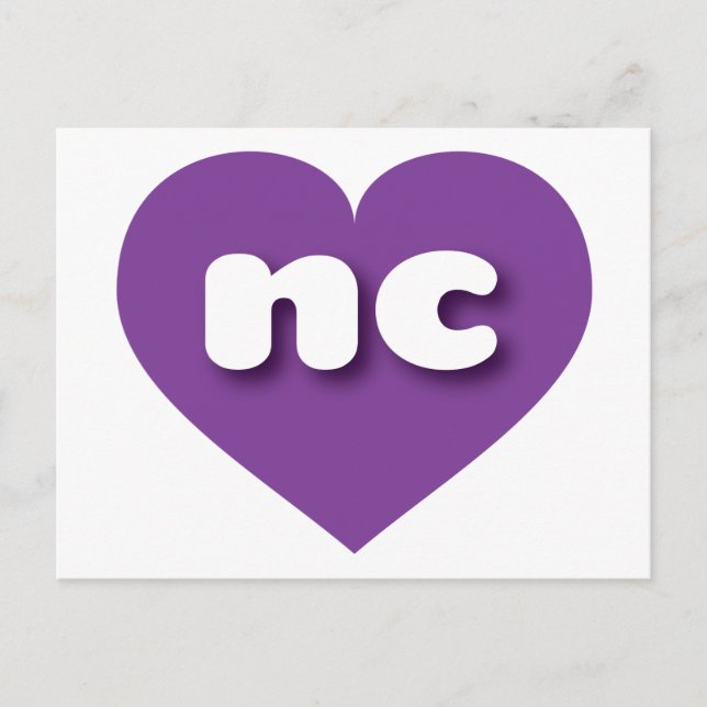 North Carolina purple heart - I love nc Postcard (Front)