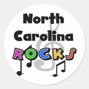 North Carolina Rocks Classic Round Sticker