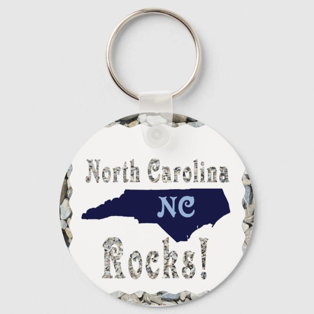 NORTH CAROLINA ROCKS-KEYCHAIN KEY RING (Front)