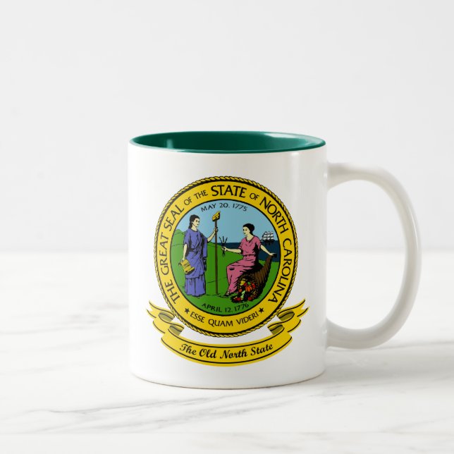 North Carolina Seal Two-Tone Coffee Mug (Right)