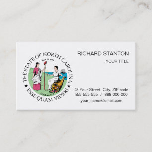 North Carolina sign Business Card