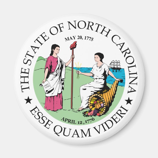 North Carolina sign Magnet (Front)