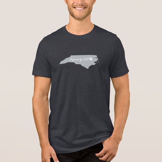 North Carolina Signed by God Tri-Blend Shirt (Front)