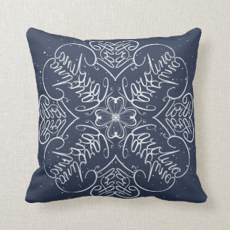 North Carolina - Snowflake Word Art Cushion