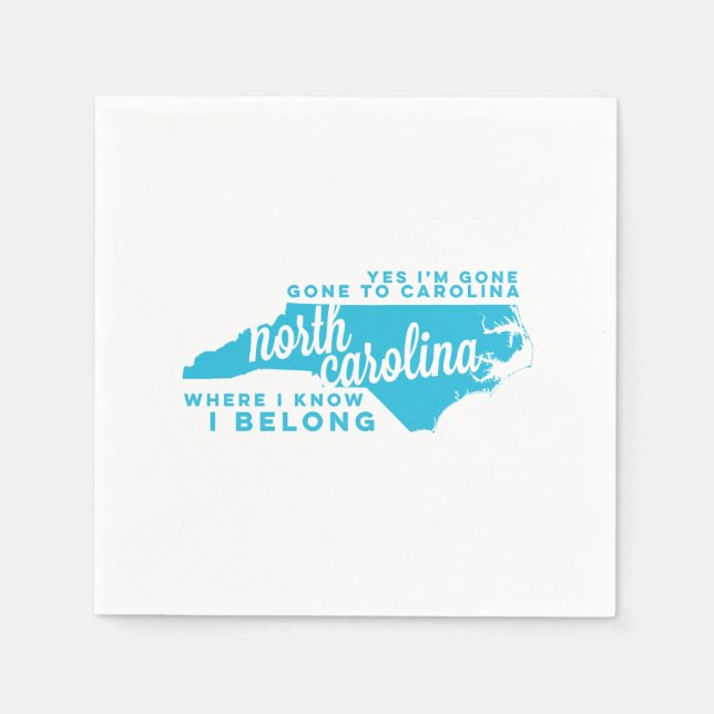 north carolina | song lyrics | sky blue napkin (Front)