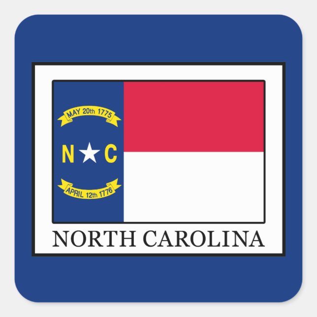 North Carolina Square Sticker (Front)
