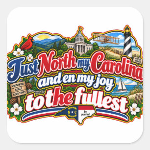 North Carolina squares sticker