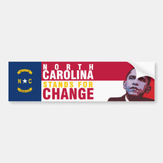 North Carolina Stands for Change - Bumper Sticker