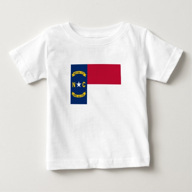 North Carolina State Flag Baby T-Shirt (Front)
