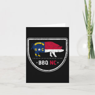 North Carolina State Flag Bbq Nc Card