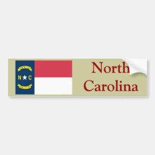 North Carolina State Flag Bumper Sticker