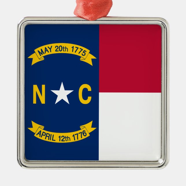North Carolina State Flag Ceramic Ornament (Front)