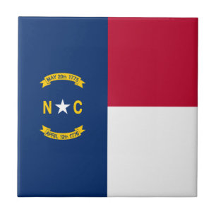 North Carolina State Flag Ceramic Tile