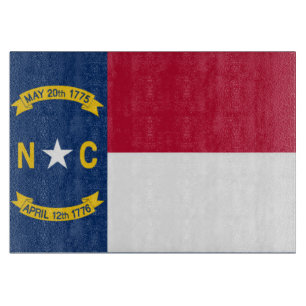 NORTH CAROLINA STATE FLAG CUTTING BOARD