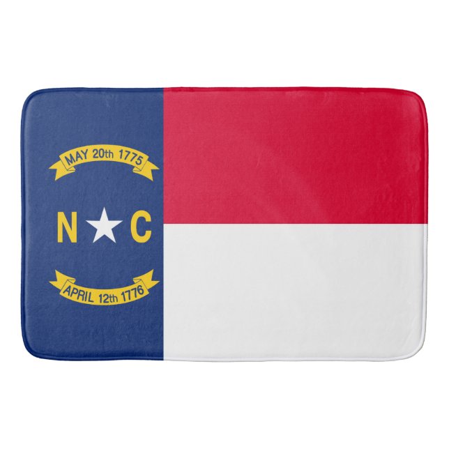North Carolina State Flag Design Bath Mat (Front)