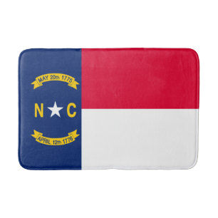 North Carolina State Flag Design Bath Mat